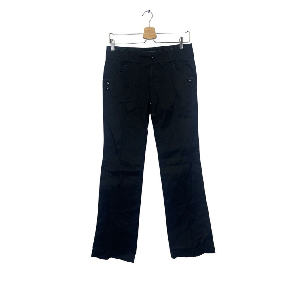 Anthropologie Cartonnier Black Sailor‎ Pants Sz 2 Y2K Cotton Stretch Chino